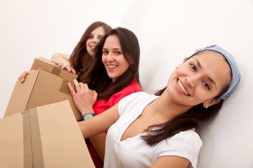 Moving preparation and packing for a removal van in Barnes