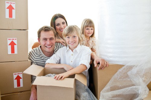 Moving boxes and furniture from a Barnes property