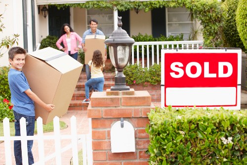 Household belongings prepared for transport during a Barnes removal